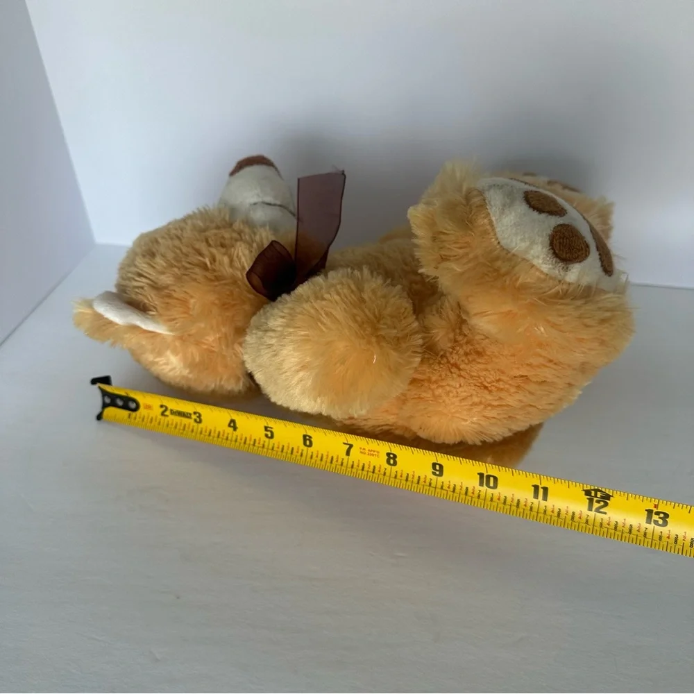 Calplush 2015 Tan Brown Teddy Bear Plush Love Heart Bow Cuddly Stuffed Animal